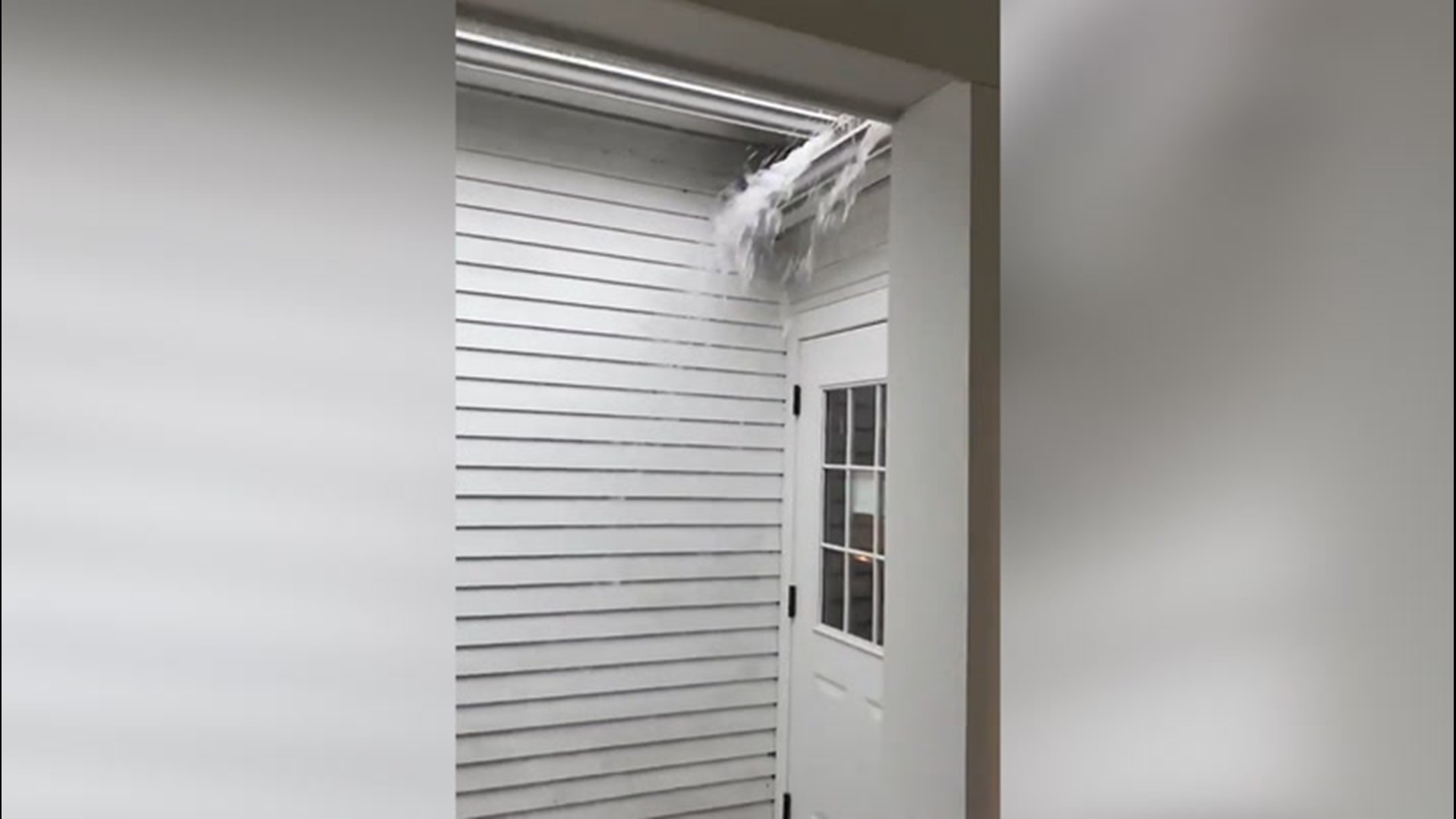 Heavy rains fell in Brewster, Massachusetts, on Nov. 23. A resident captured her gutters flooding on video and reported flickering lights in her neighborhood.