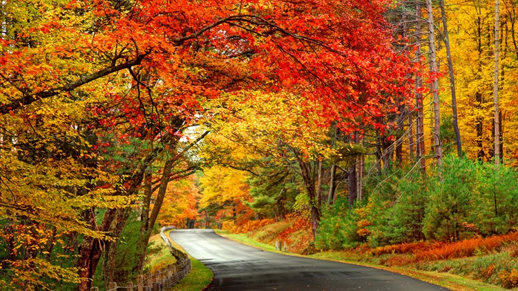 When will fall colors peak in the U.S.?