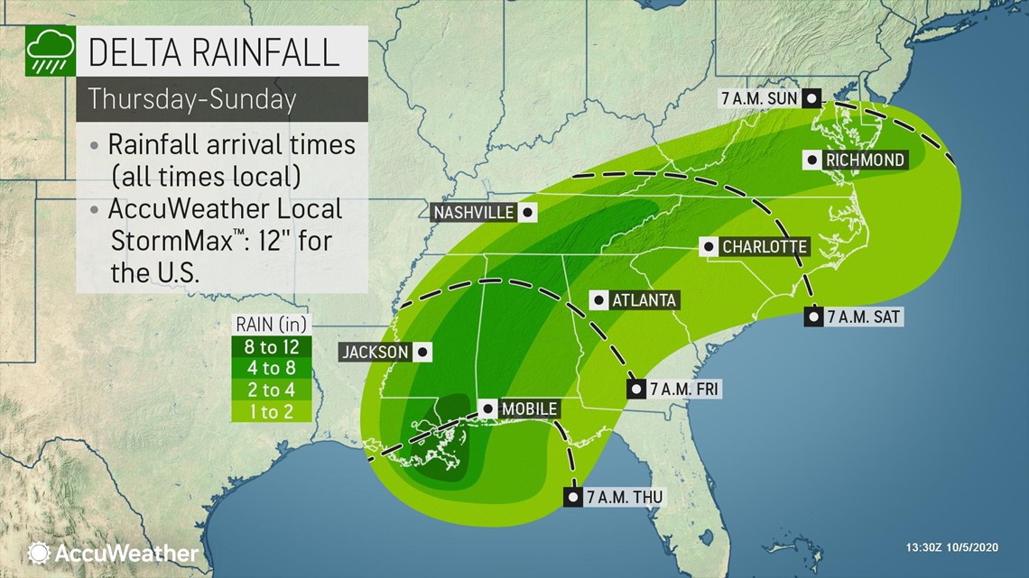 Delta Forecast To Make Historic Landfall Along Gulf Coast As A Hurricane 9816