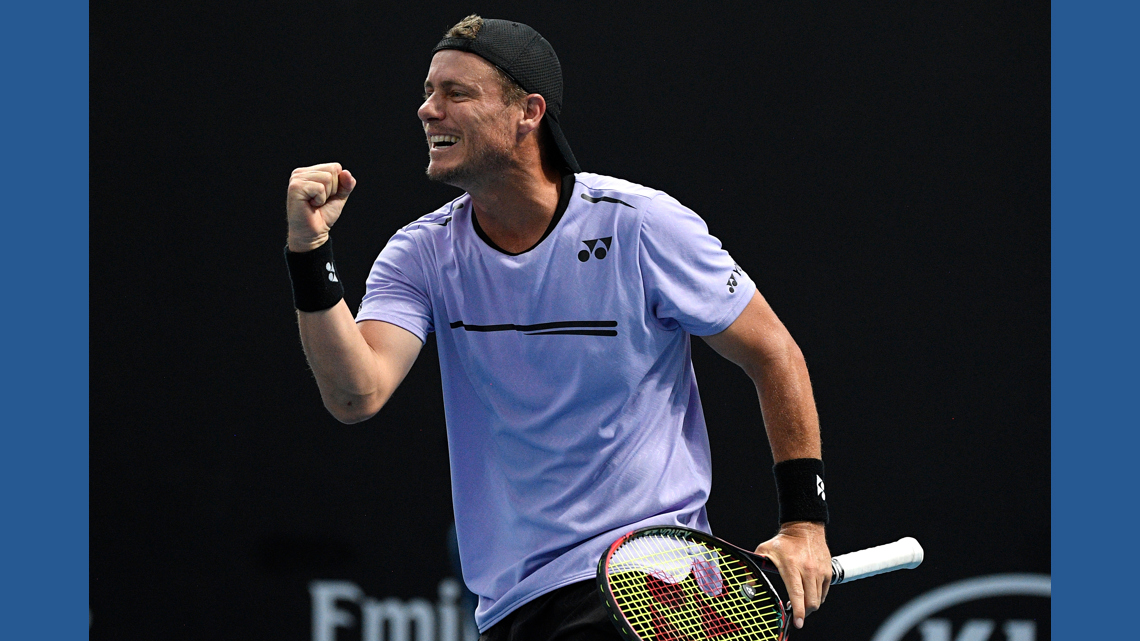 Lleyton Hewitt and his son Cruz lose quarterfinal doubles match in
