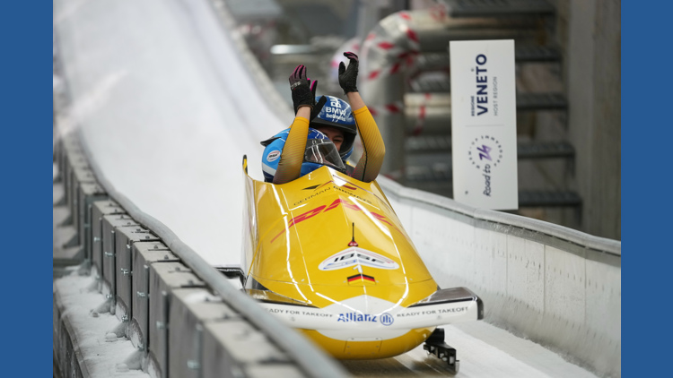 Germany's Laura Nolte beats American rivals again for another bobsled win at Olympics test event | whas11.com