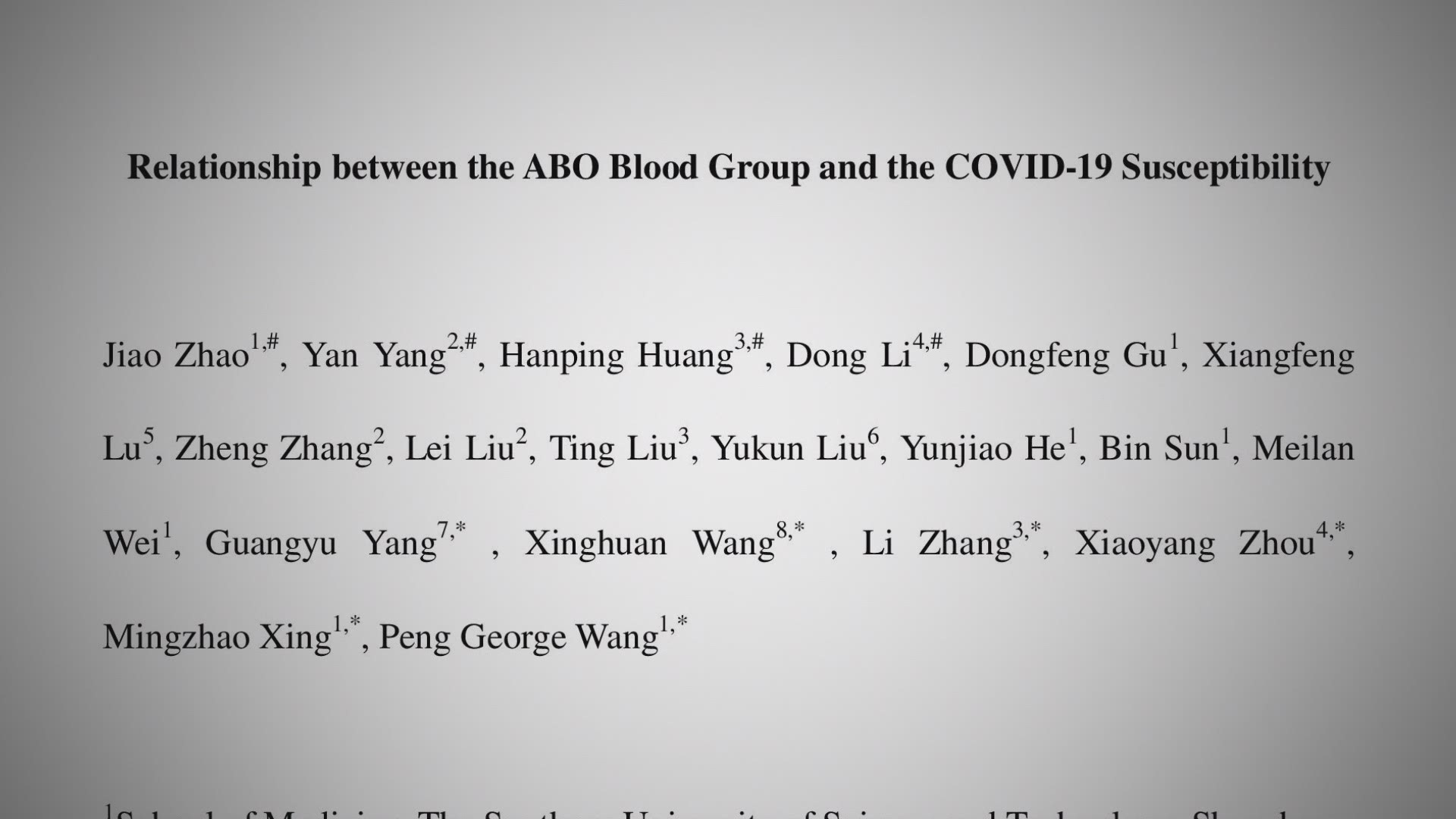 Recent research papers not “associations” between blood type and COVID severity while other papers simultaneously say there is no link.