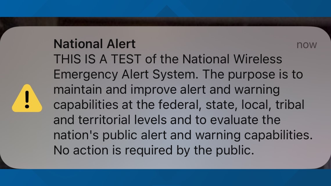 Why was there an emergency alert today? EAS test on Wednesday