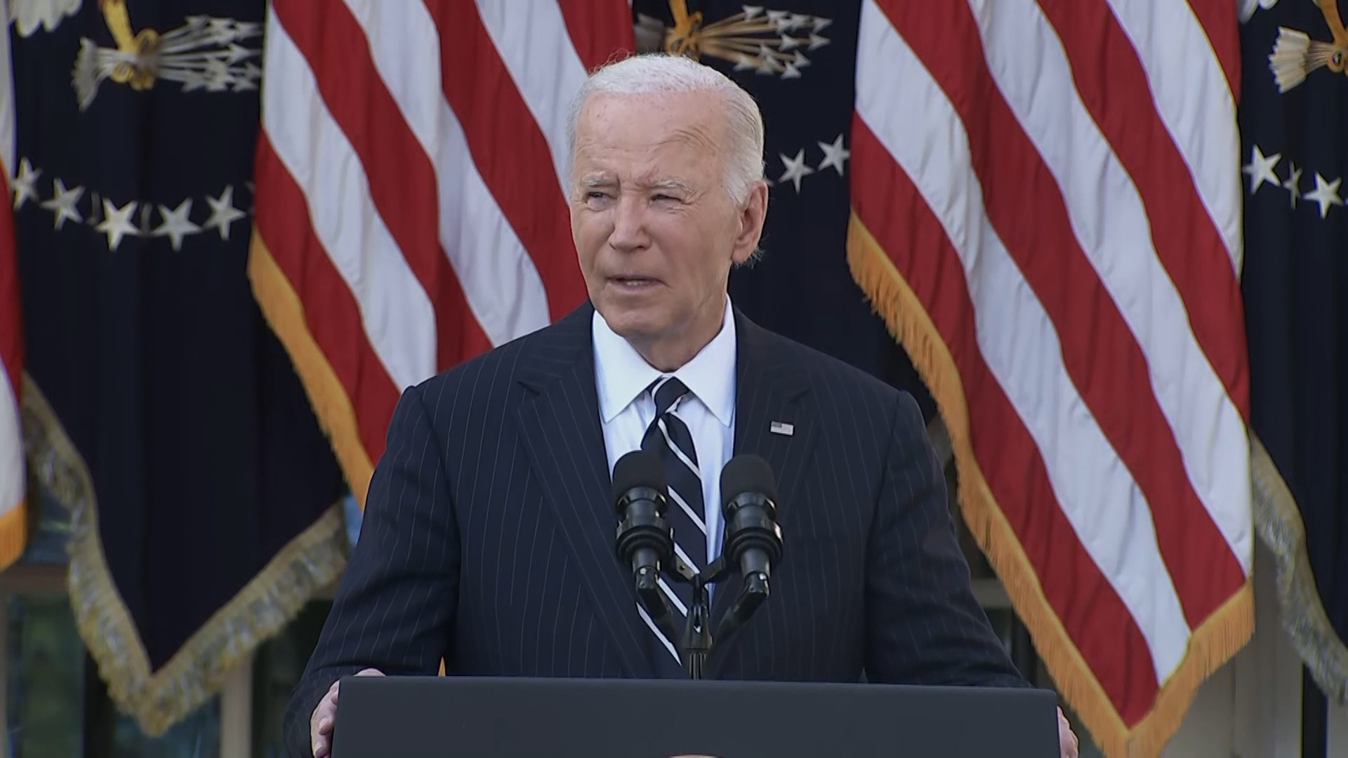 President Biden addressing the election results, saying his administration will work with Trump's team to ensure a peaceful transition.