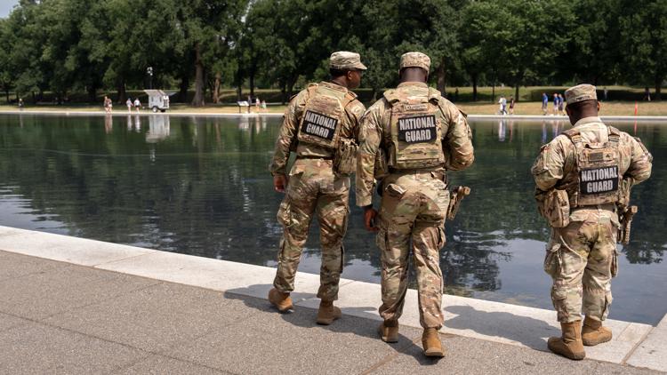 President Trump blames vandals for damage at Reflecting Pool, says 6 ...