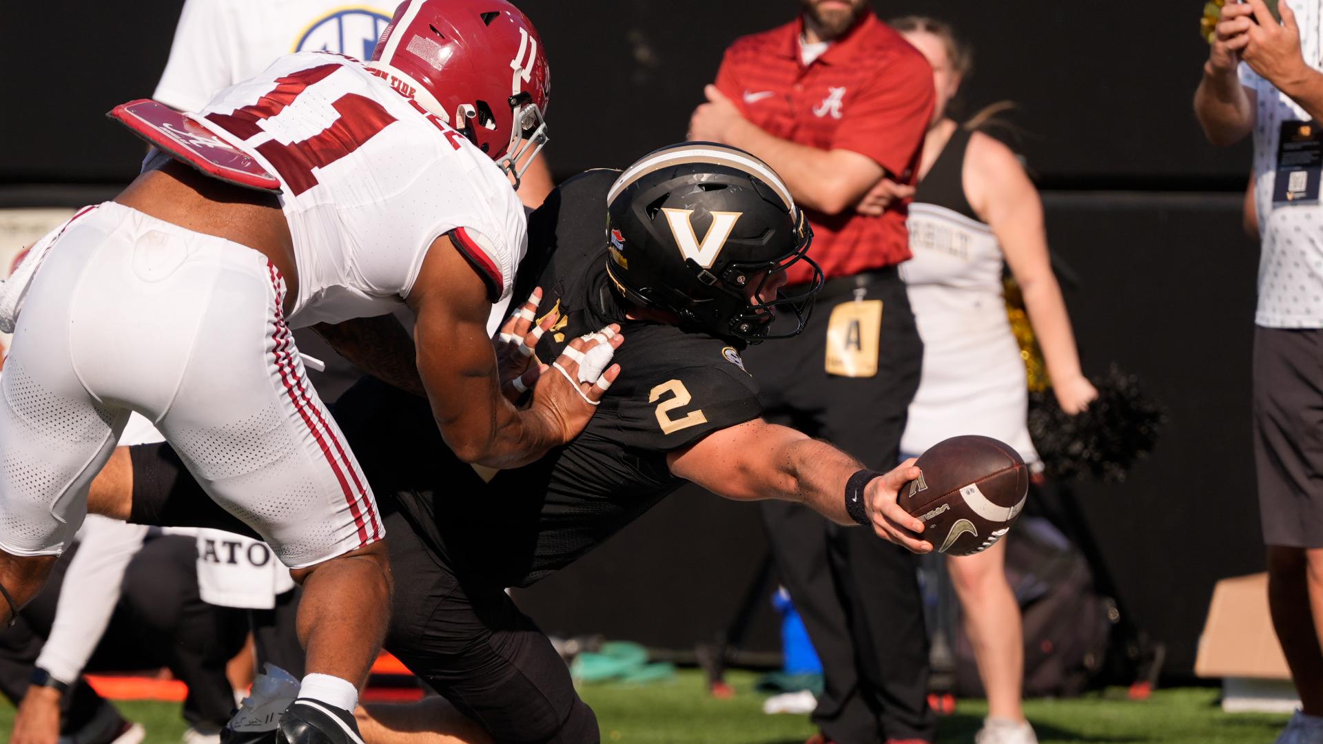Alabama football, ranked No. 1, loses to unranked Vanderbilt | whas11.com