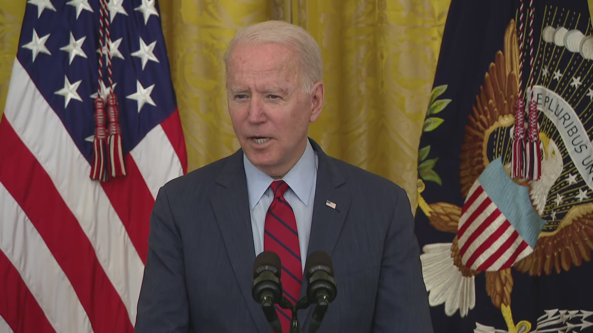President Joe Biden called the infrastructure deal he announced Thursday "long overdue" as he talked about the impact the deal would have on Americans.