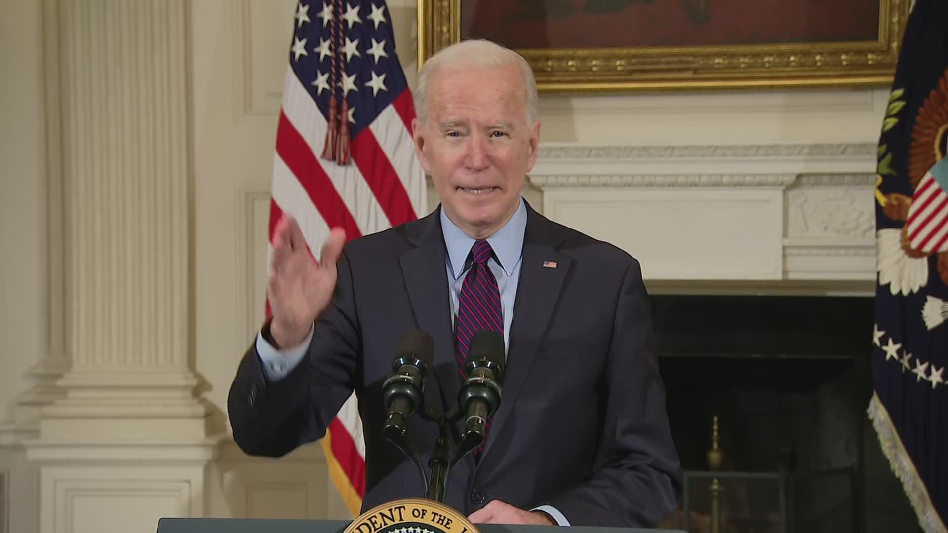 President Biden addresses more specifics in the proposed $1.9 trillion coronavirus relief aid.