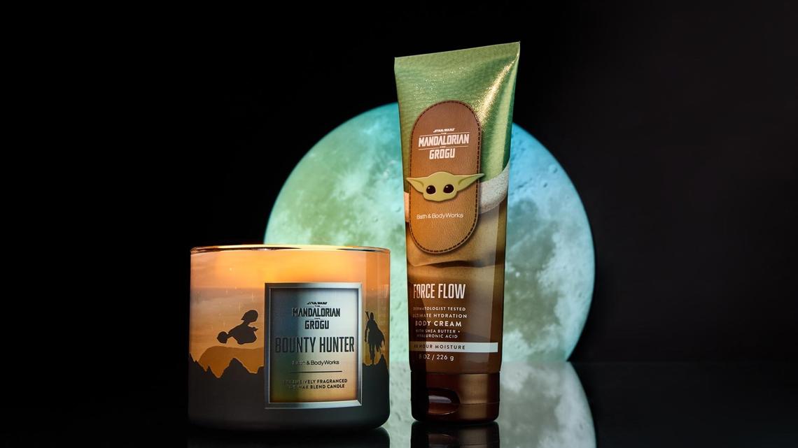 The limited collection includes candles, body care and accessories tied to the release of the new Star Wars movie, “The Mandalorian and Grogu."