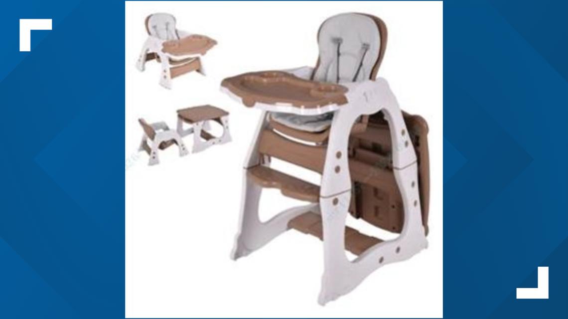 Convertible high chairs recalled over risk of fall, entrapment