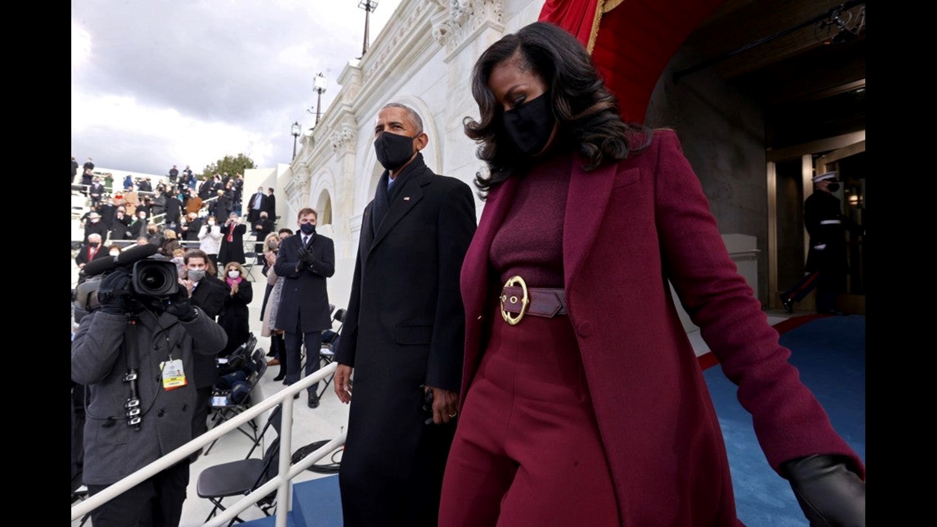 Michelle Obama Wows in Pant Suit by Black Designer at Joe Biden's ...