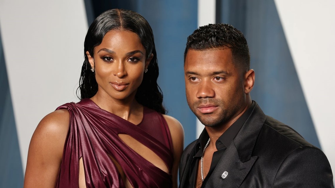 Ciara Visits Russell Wilson In Bronco's Colors: Photos