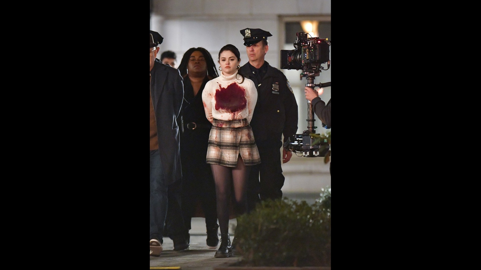 Selena Gomez Is Seen Covered in Fake Blood on the Set of 'Only Murders