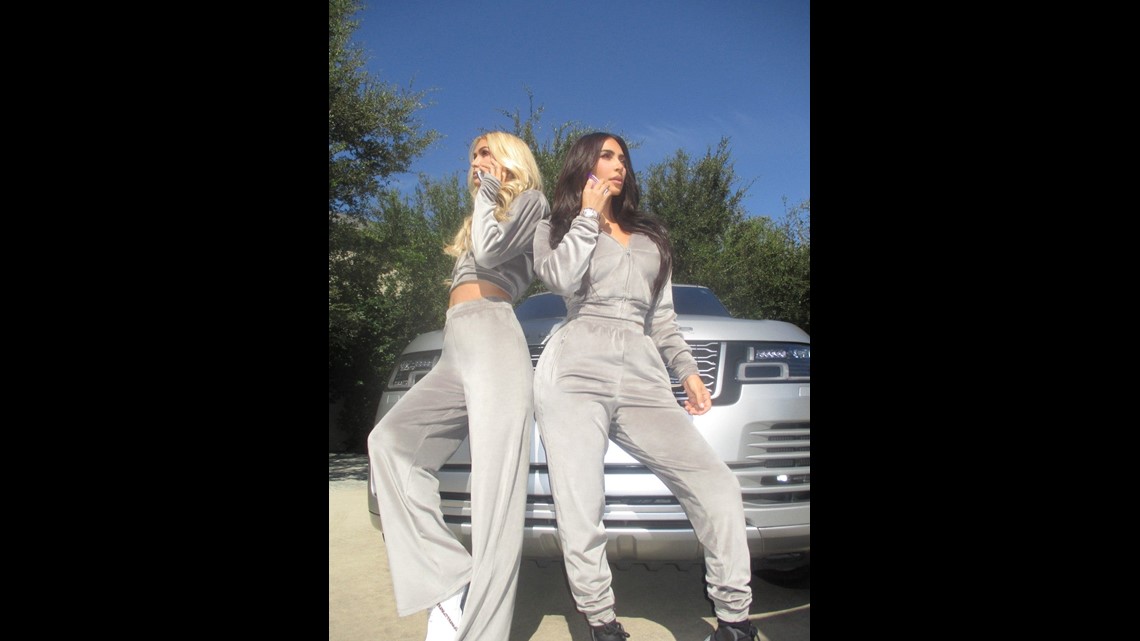 Kim Kardashian and Paris Hilton Announce Skims Velour Tracksuits