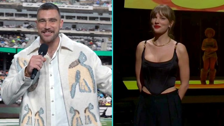 Taylor Swift Fan Brings Travis Kelce Cardboard Cutout to 'Eras Tour' Movie