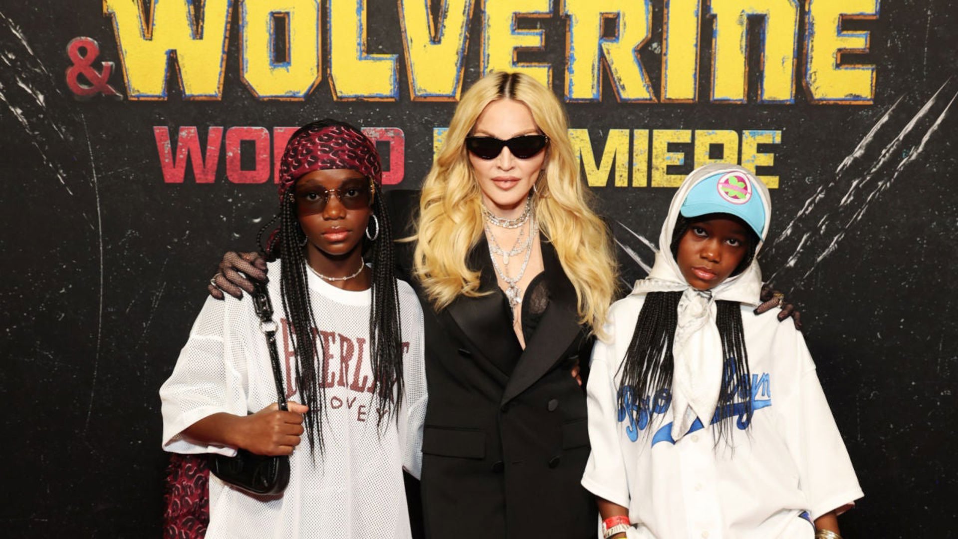 Madonna Makes Rare Red Carpet Appearance With Twins Stella and Estere
