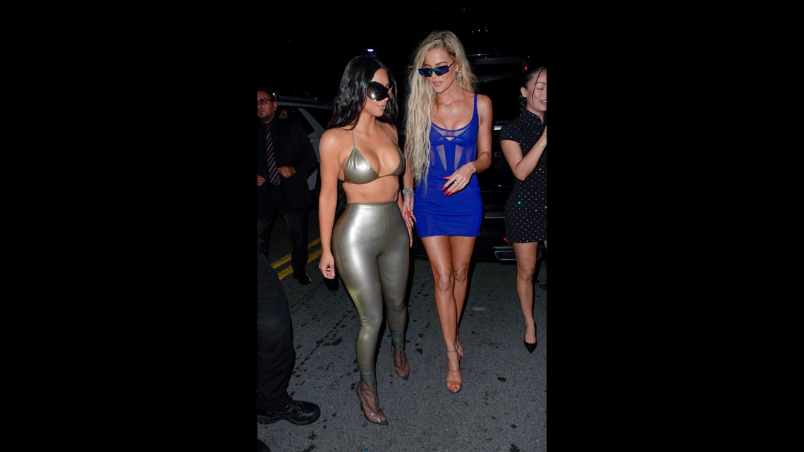 Kim and Khloe Kardashian Take Miami Again for SKIMS Swim Event