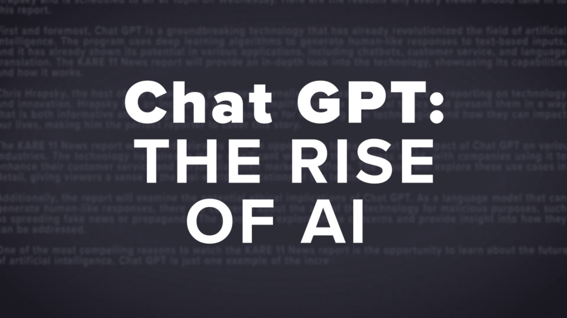 As more people discover ChatGPT's artificial intelligence, KARE 11's Chris Hrapsky checks out the capabilities, limitations, and possible concerns.