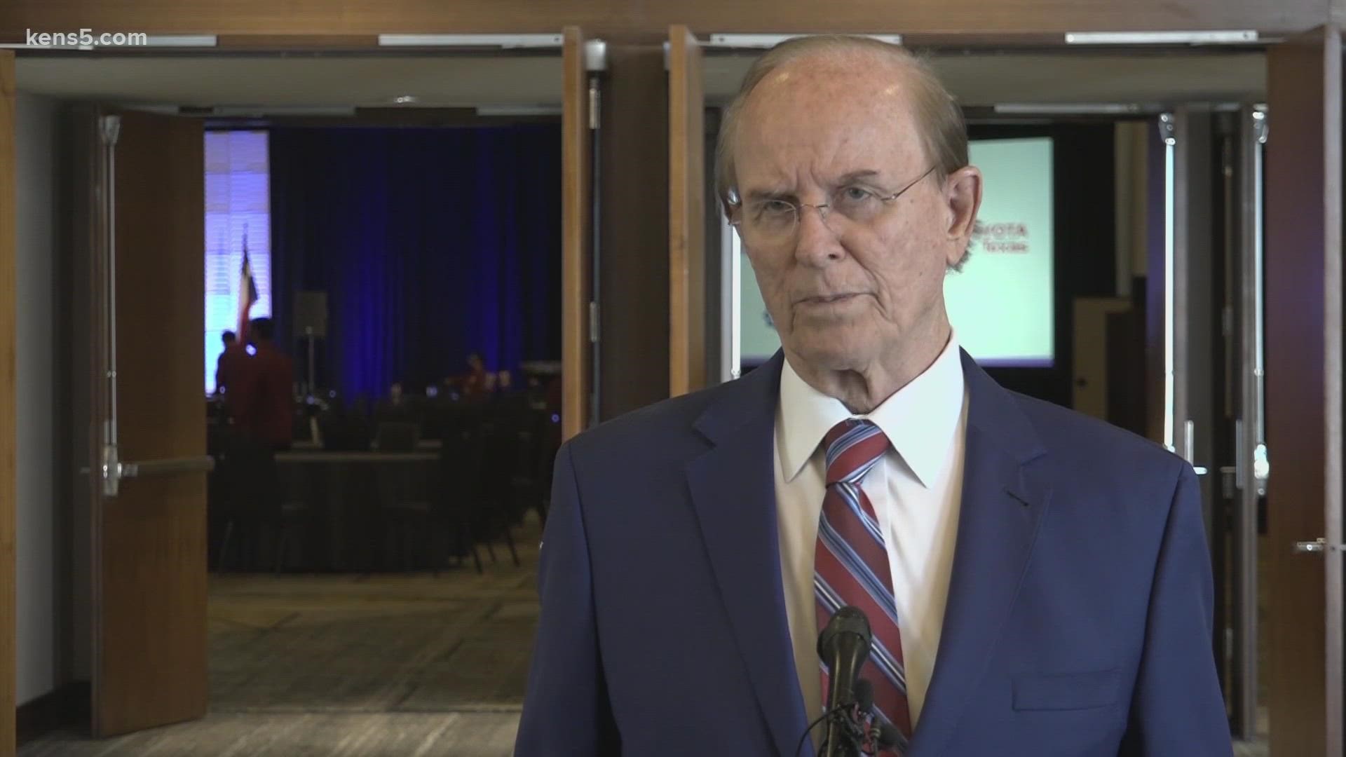 Nelson Wolff said Wednesday that his current term as Bexar County judge will be his last, as he will not run for re-election again in 2022.