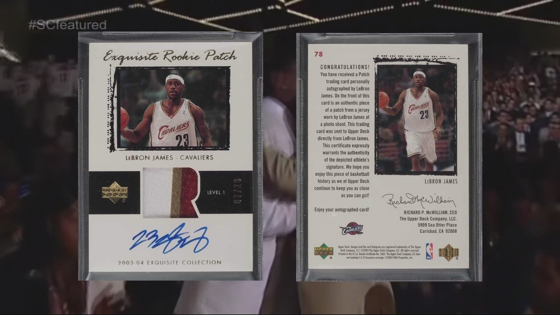 The year was 2003. LeBron James was the No. 1 pick in the NBA draft and Upper Deck printed 23 LeBron James rookie patch autograph cards from its Exquisite Collection
