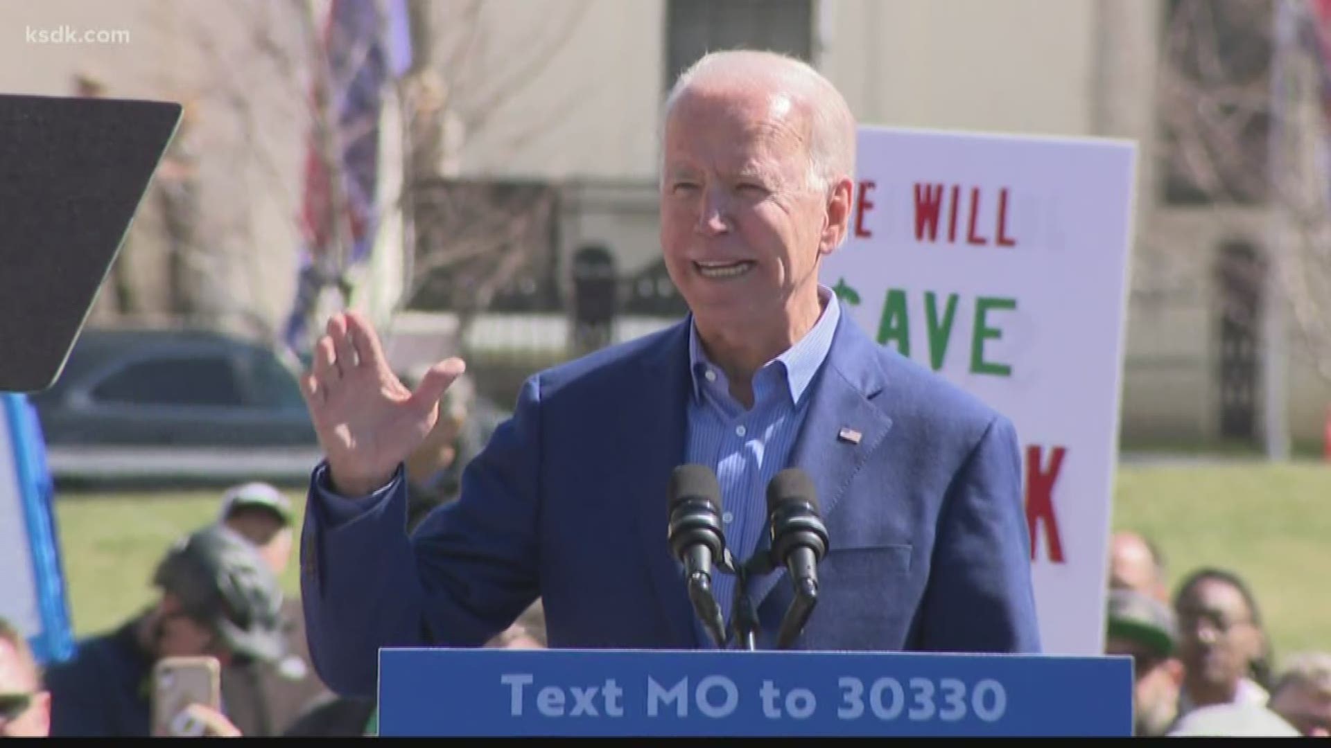 Just days before the Missouri and Illinois primaries the top two Presidential candidates make stops in St. Louis.