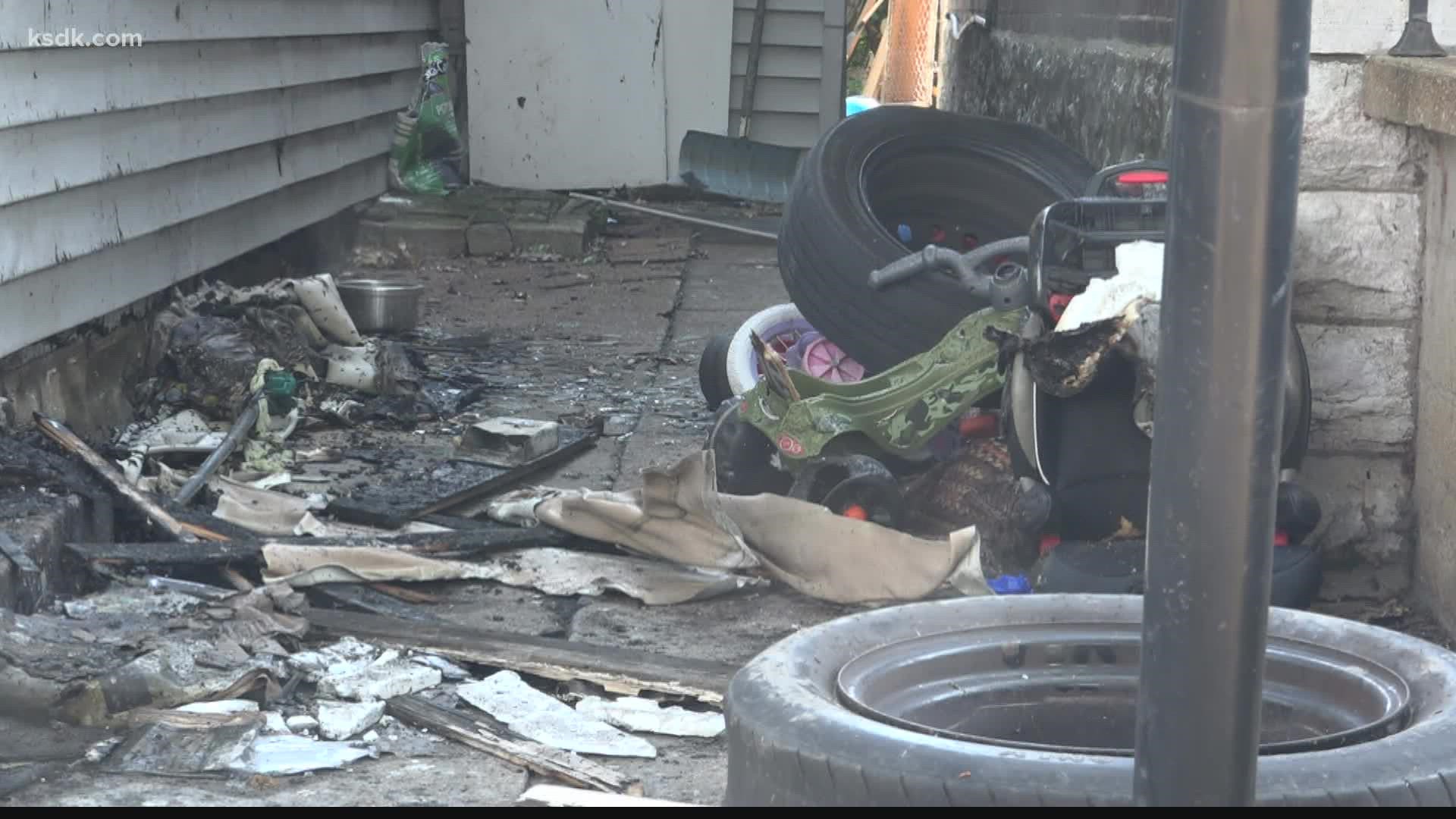 We're told one of the teenage girls ran back into the burning home to get one thing the family couldn't leave behind: her 8-year-old brother's ashes