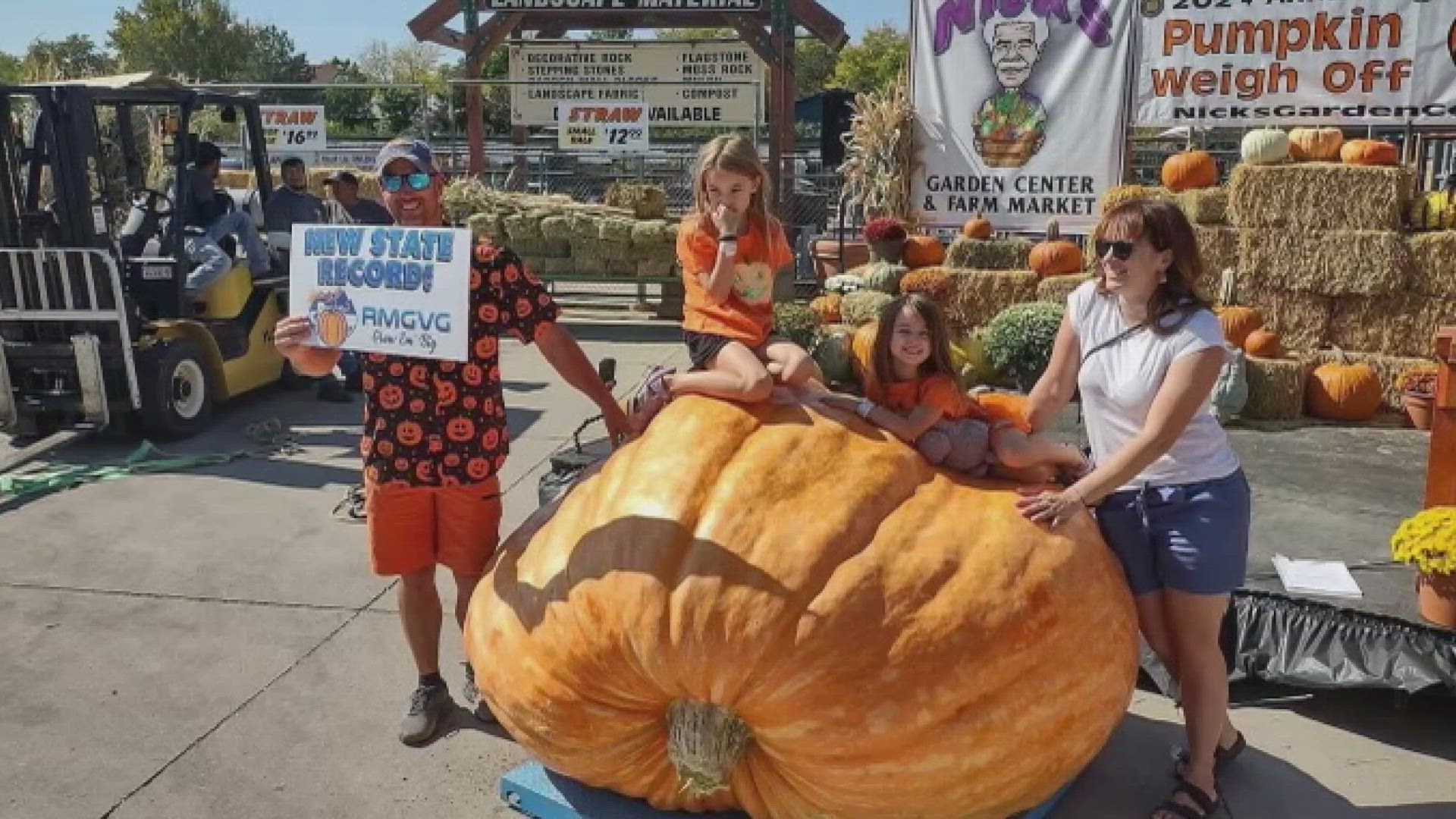 Brad Bledsoe, Aurora Fire Rescue Fire Medic, grew the first giant pumpkin in Colorado to weigh over one ton, coming in at 2,083 pounds.