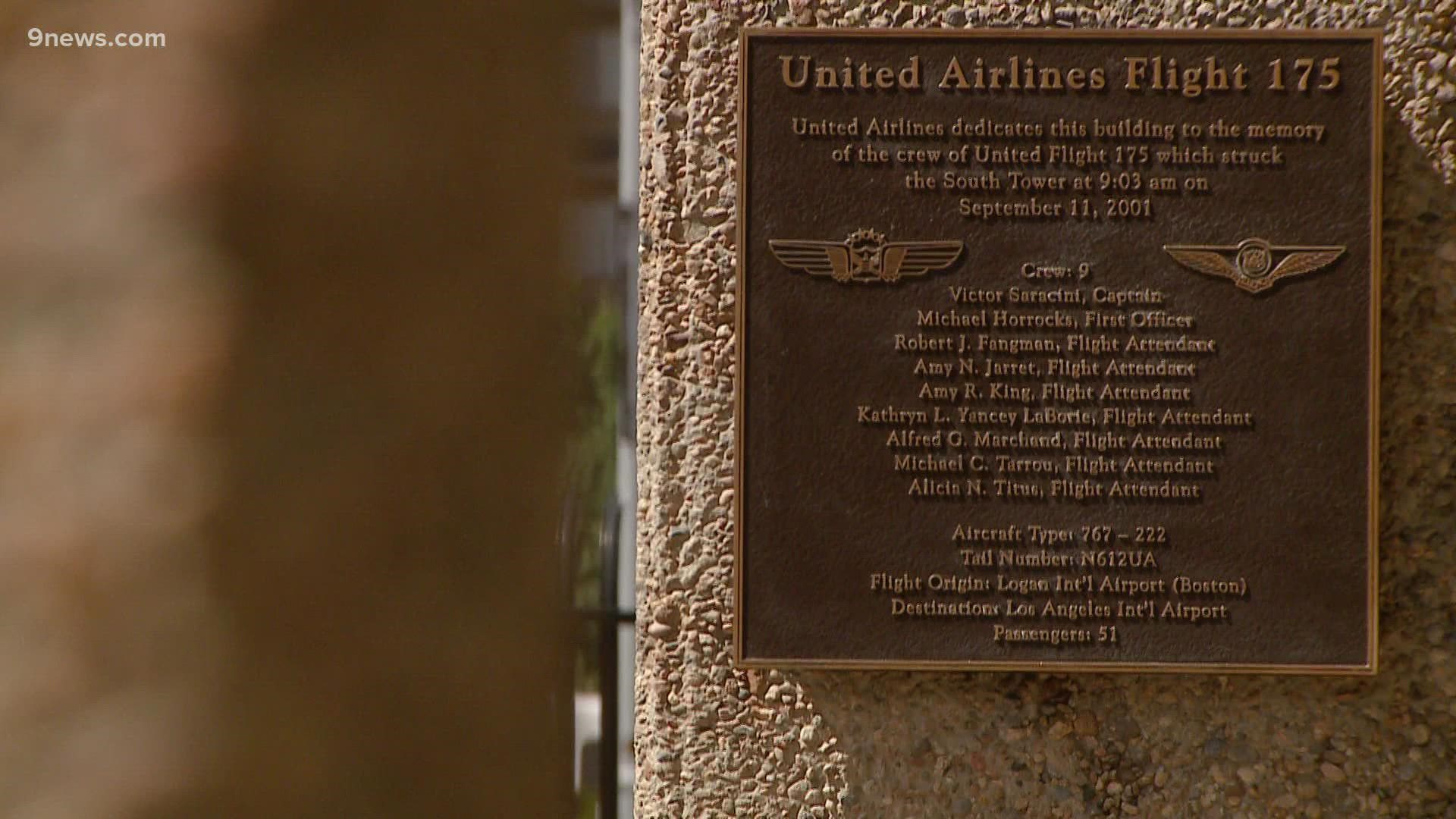 A building at the flight training center was dedicated to crew members on the 20th anniversary of the 9/11 attacks in their memory.