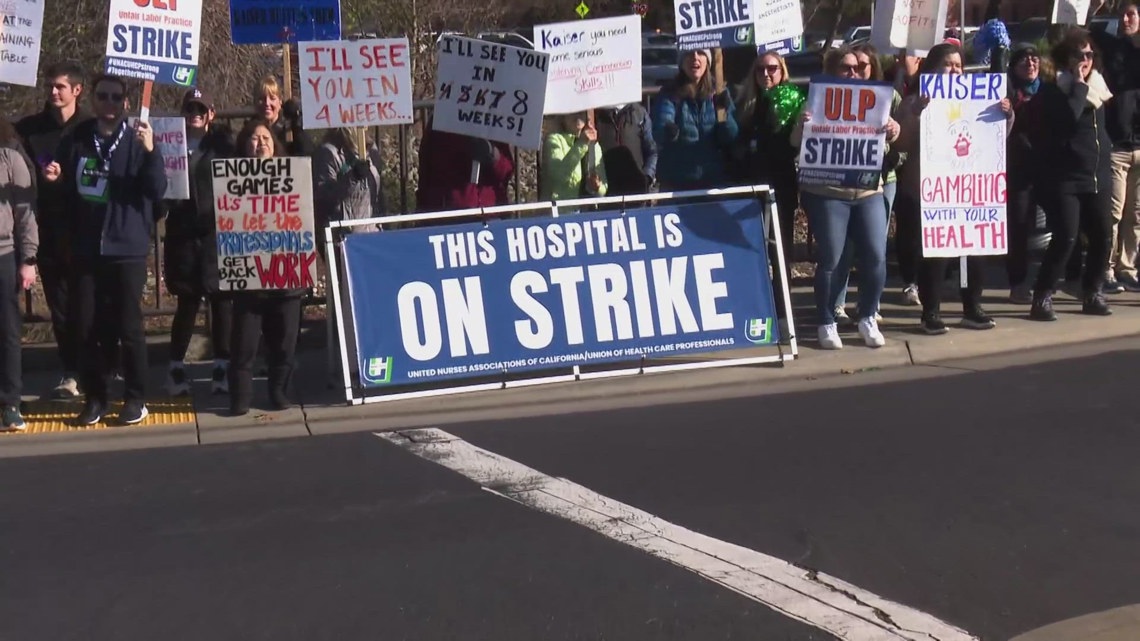 Nurses, health care workers at Kaiser Permanente facilities across ...
