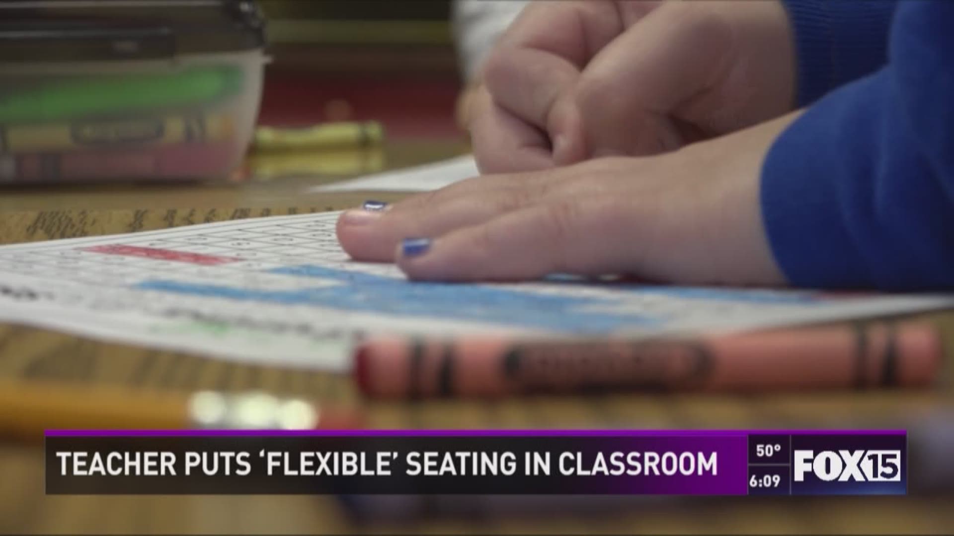 A second grade classroom at Abilene Christian School no longer has traditional seating.
