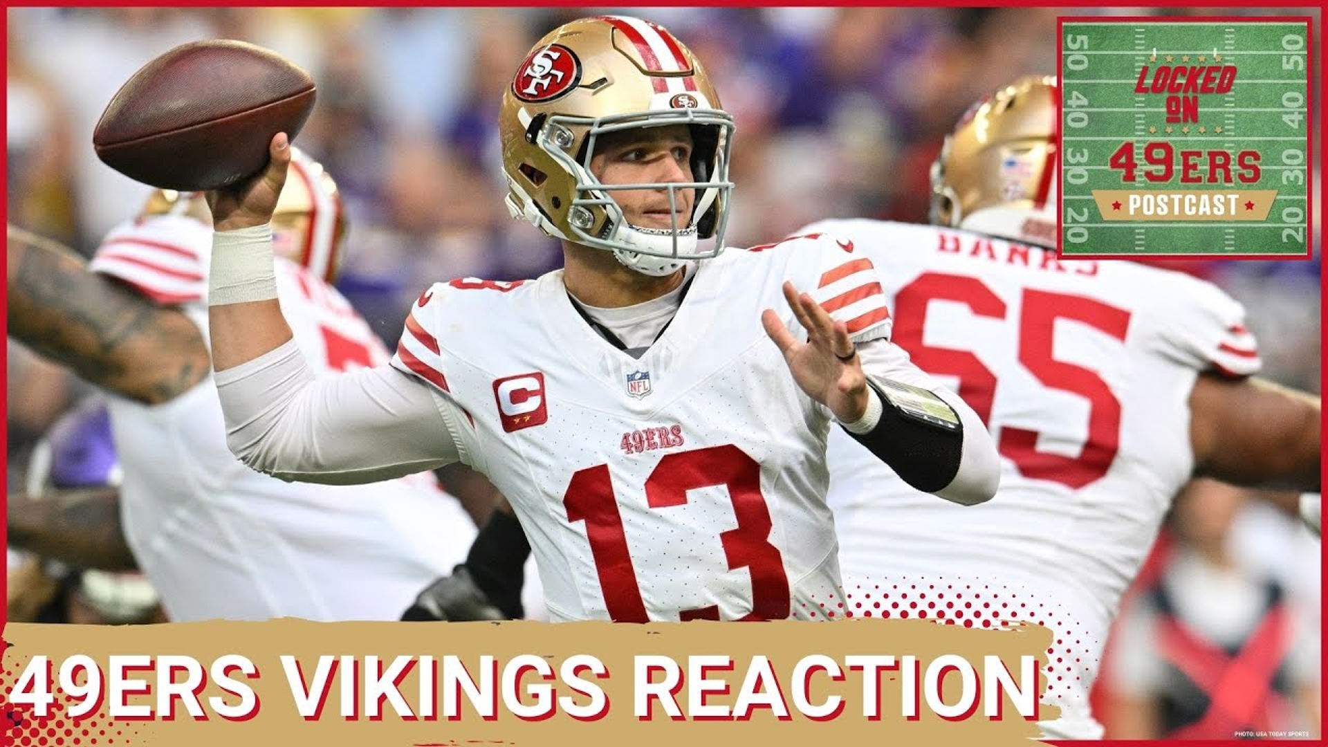 The San Francisco 49ers offense never found their rhythm today as the Minnesota Vikings win the Sam Darnold revenge game, final score 23-17.