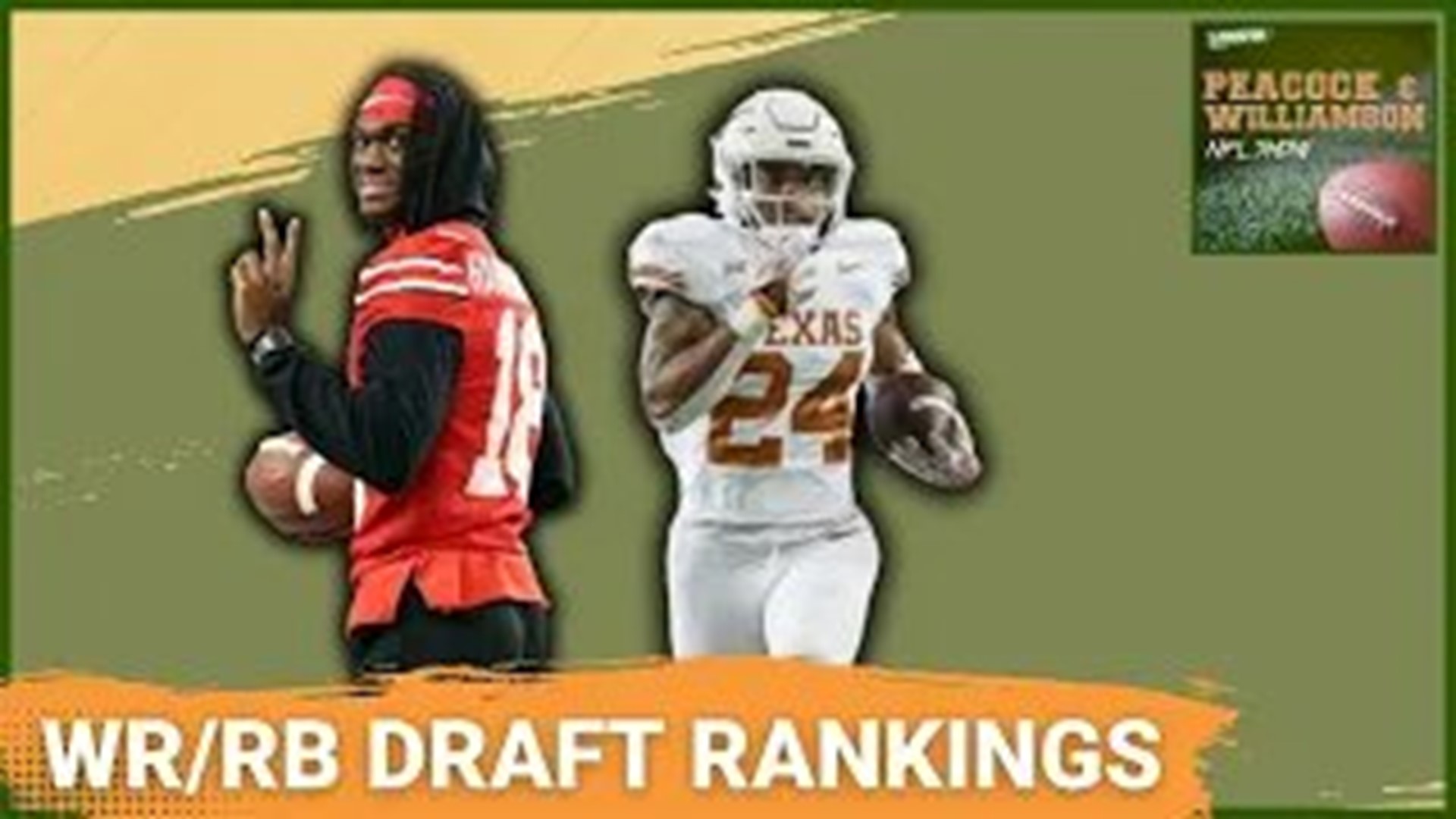 2024 NFL Draft Rankings WR and RB