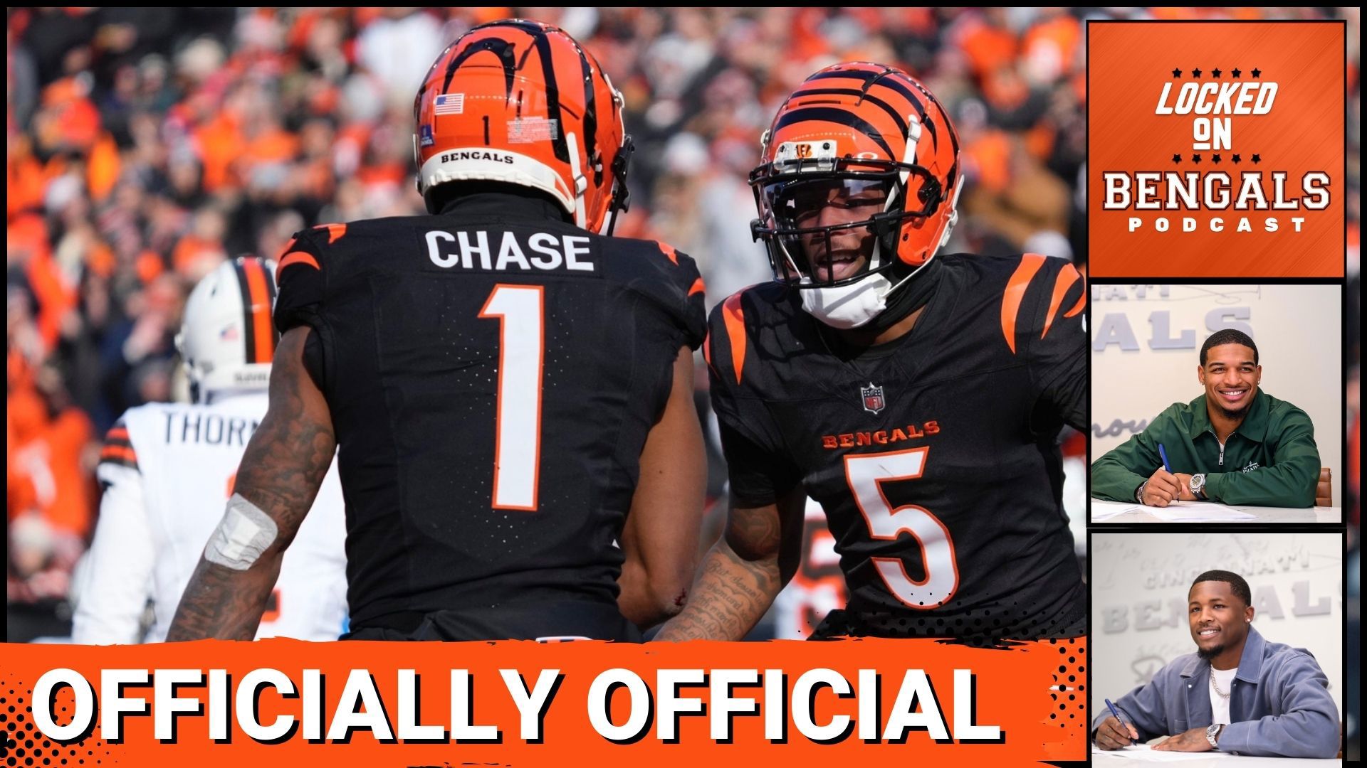 Tee Higgins and Ja'Marr Chase held a joint press conference with Cincinnati Bengals media after signing their contracts. The guys react to the news!