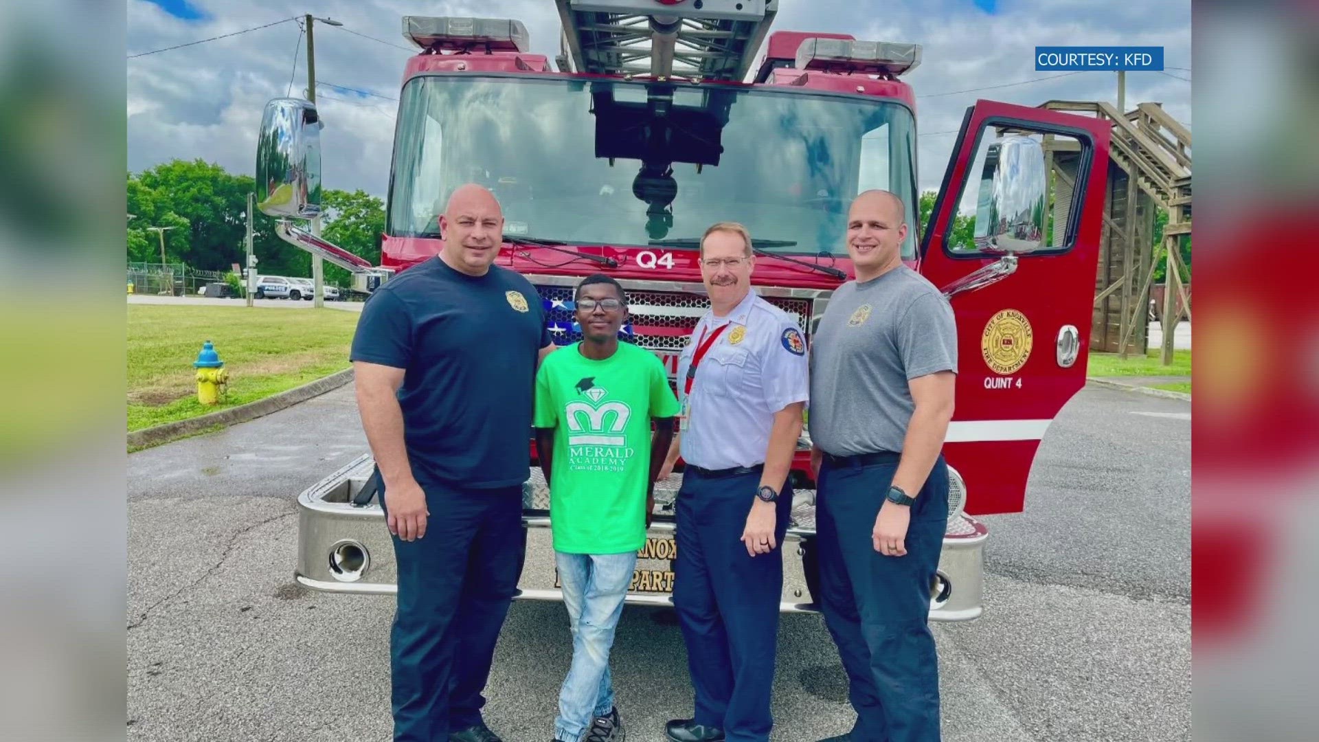 Time sure can fly! OT Harris is working as a summer intern with the same KFD crew that helped deliver him back in 2005.
