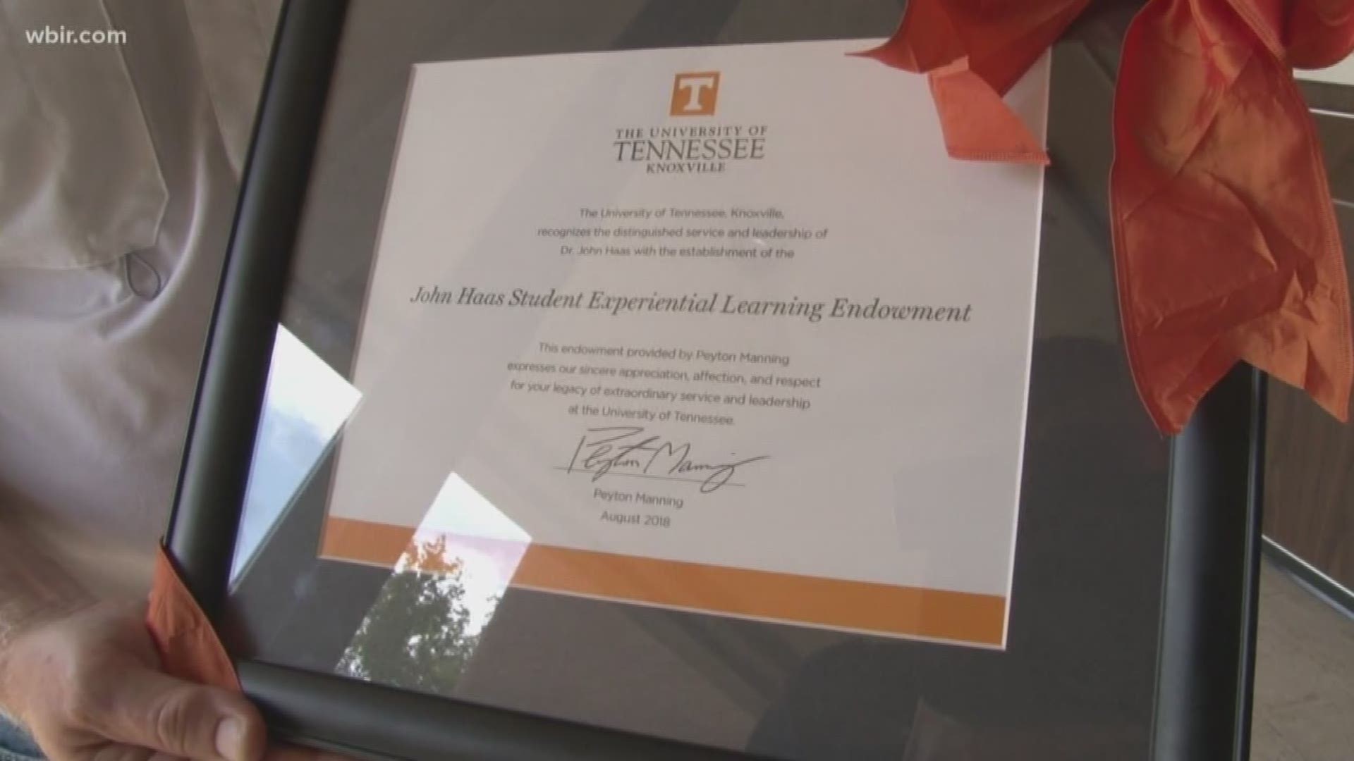 Peyton Manning donated a million dollars to the College of Communication and Information at UT.