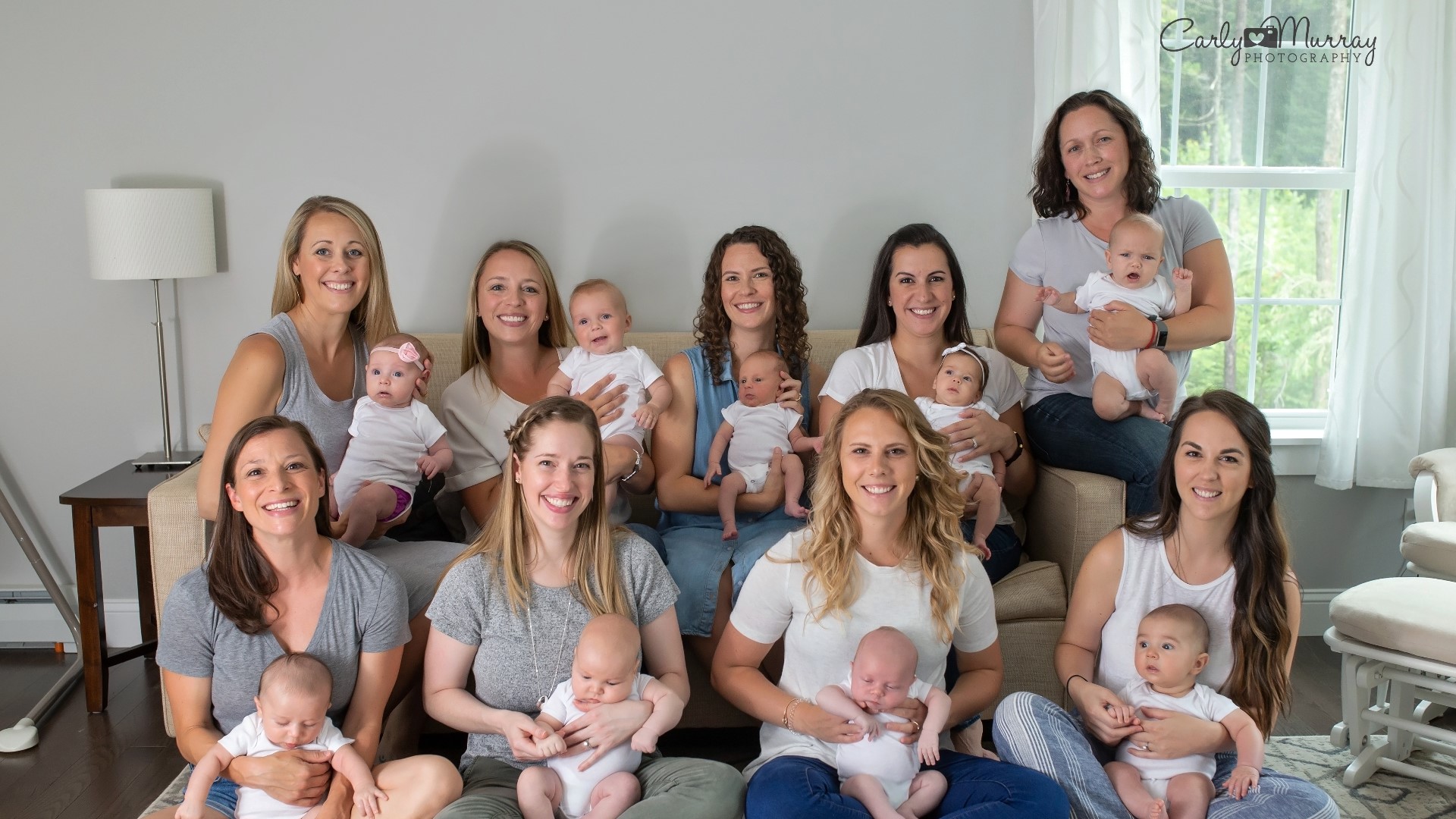 These nine nurses from Maine Medical Center all work in the Labor and Delivery Unit -- and now, they're raising their own children together.