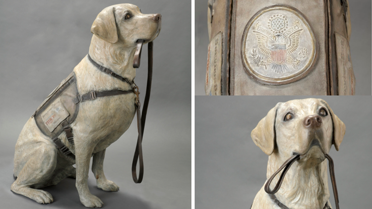 Statue of George H.W. Bush's beloved service dog Sully added to presidential library