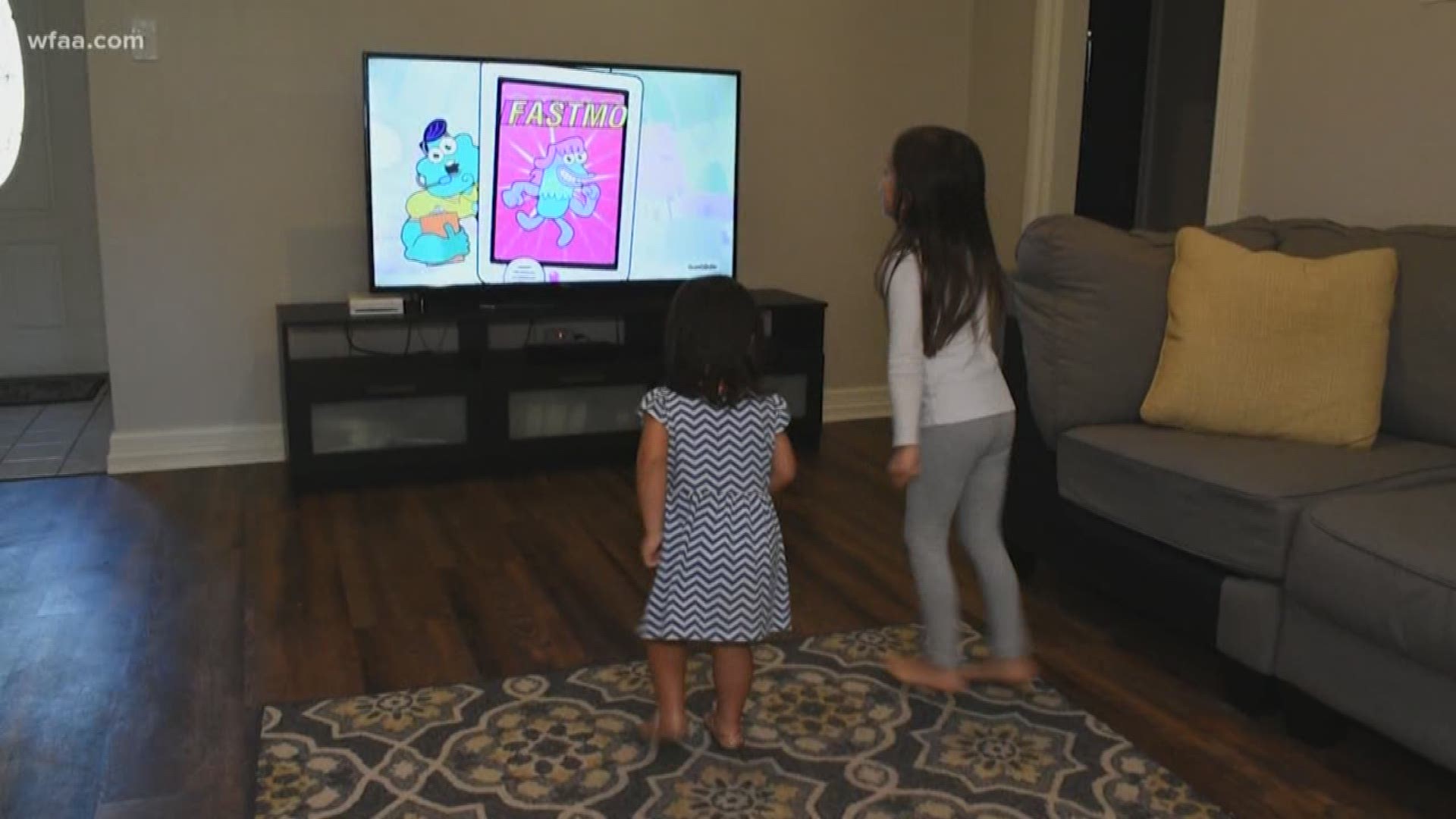 "We watch shows like Go Noodle on YouTube, which encourages doing jumping jacks or silly dance moves," says Fort Worth mom, Lauren Stockard.