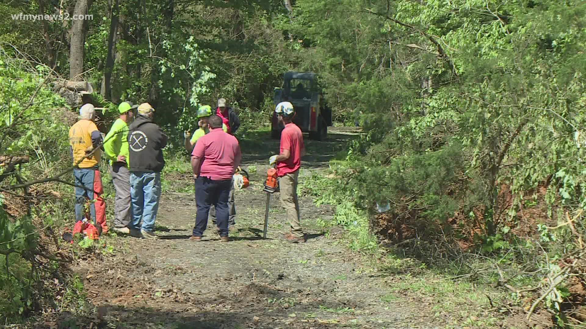 Clean up will take days, even weeks following that tornado that ripped through parts of Rockingham County on Friday.