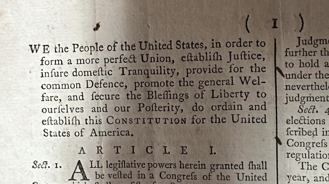 1787 copy of US Constitution sells for 9 million at NC auction