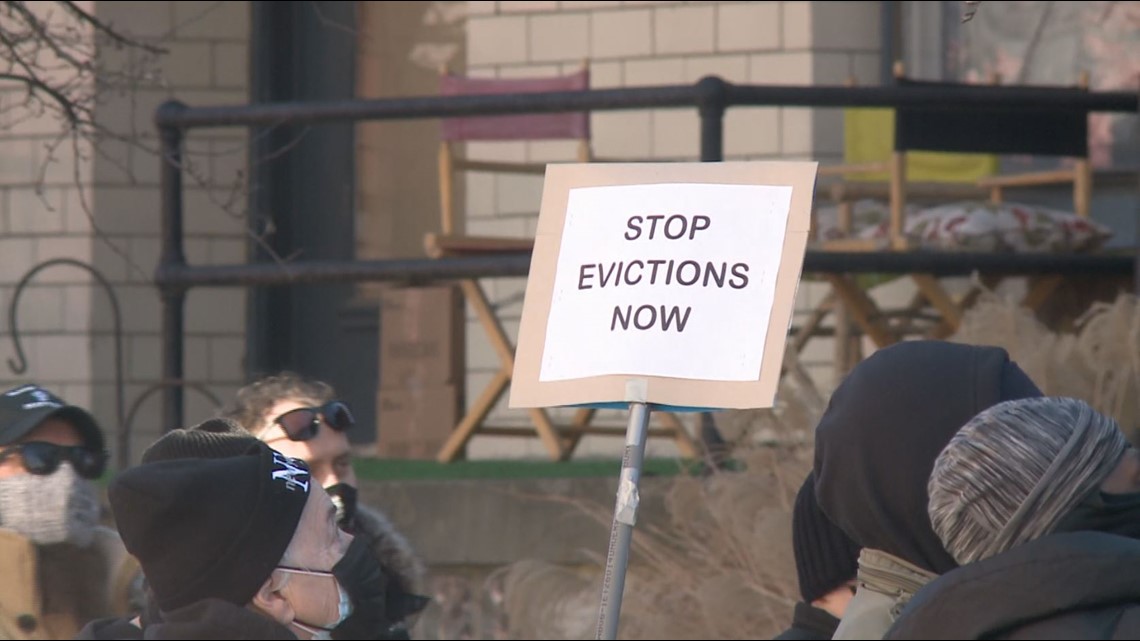 Louisville demonstrators want end to evictions during pandemic