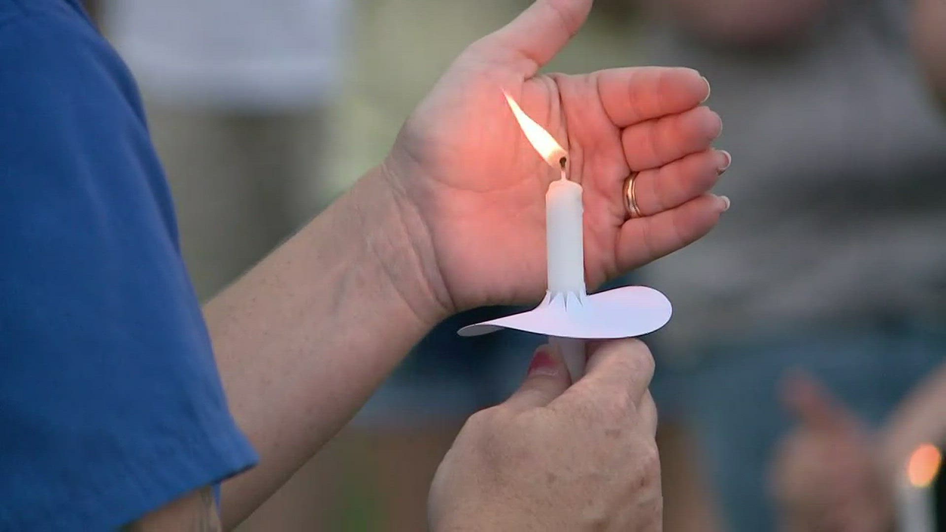 Emotional vigil held for two children killed in crash