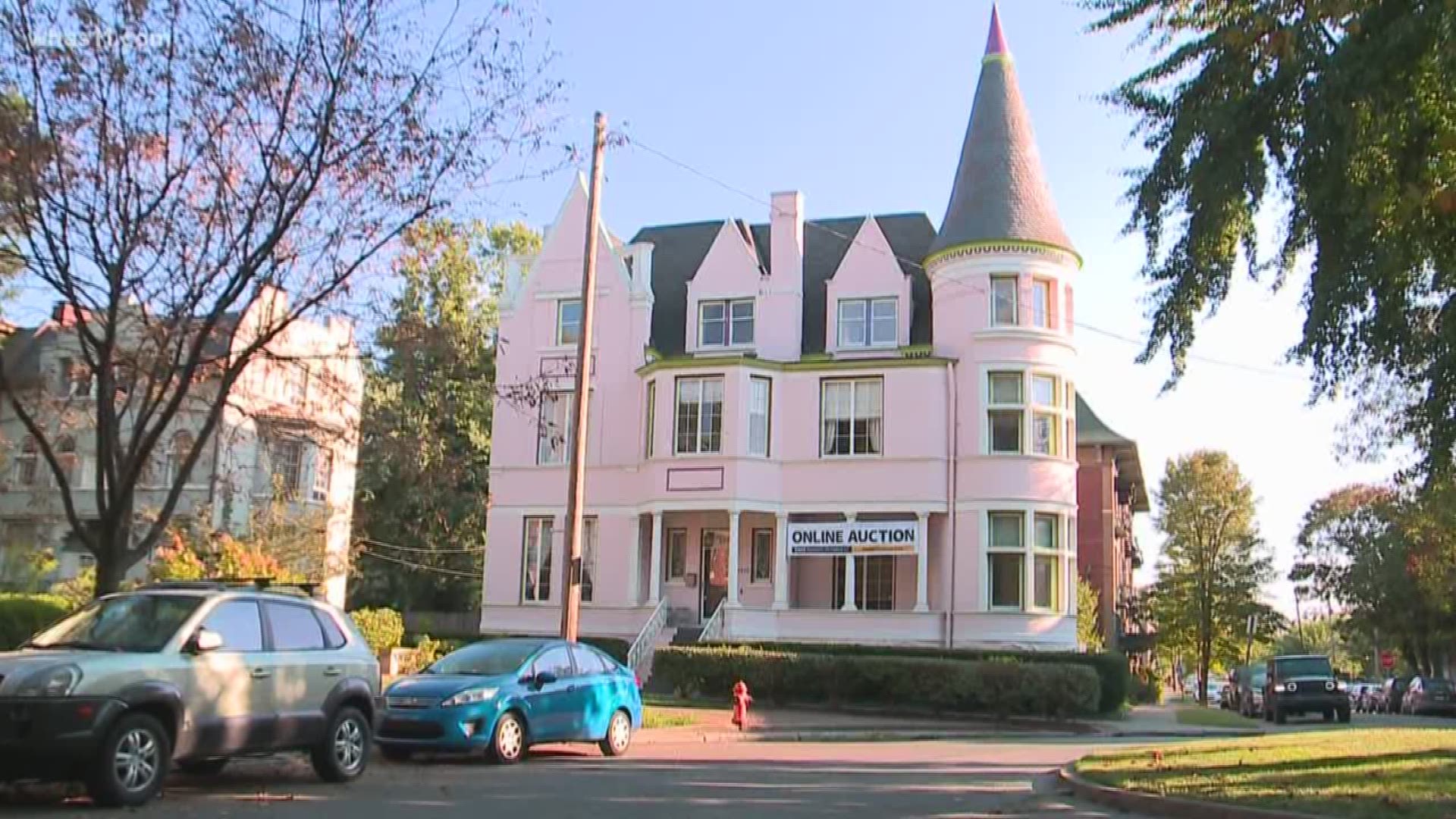 The Pink Palace, an iconic home on St. James Court, will be up for auction in October.