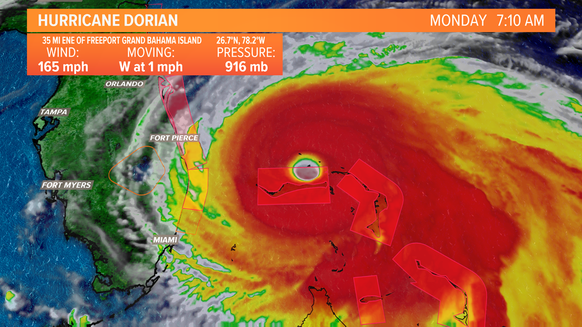 Hurricane Dorian is a Category 2 storm causing catastrophic damage in