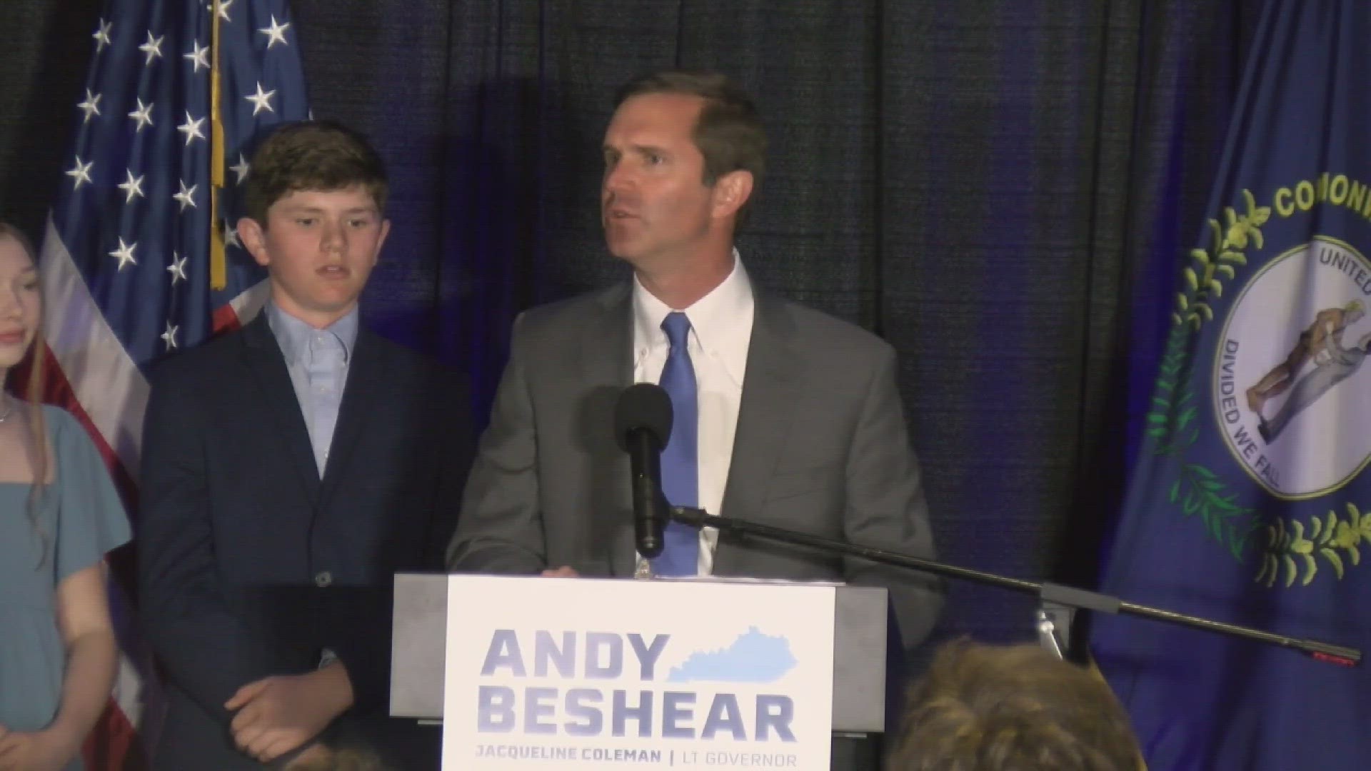 After winning the Democratic primary for governor, incumbent Andy Beshear called his win a big step forward to continue the progress Kentucky has already seen.