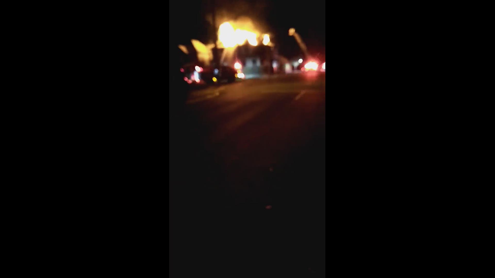 A house in New Albany caught on fire early Friday morning. Note: There is profanity in the video