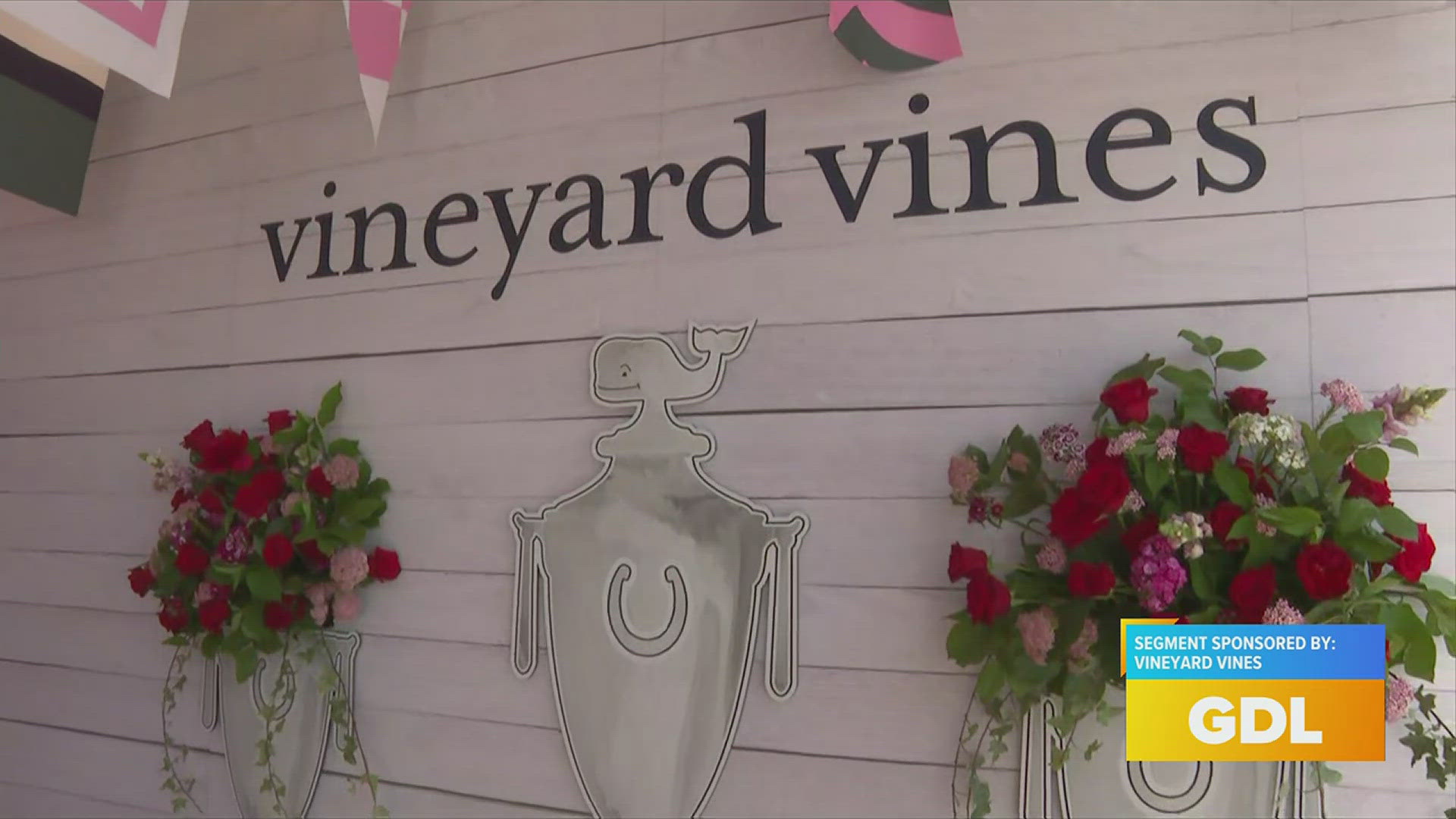 Vineyard Vines shows us their booth at Churchill Downs.