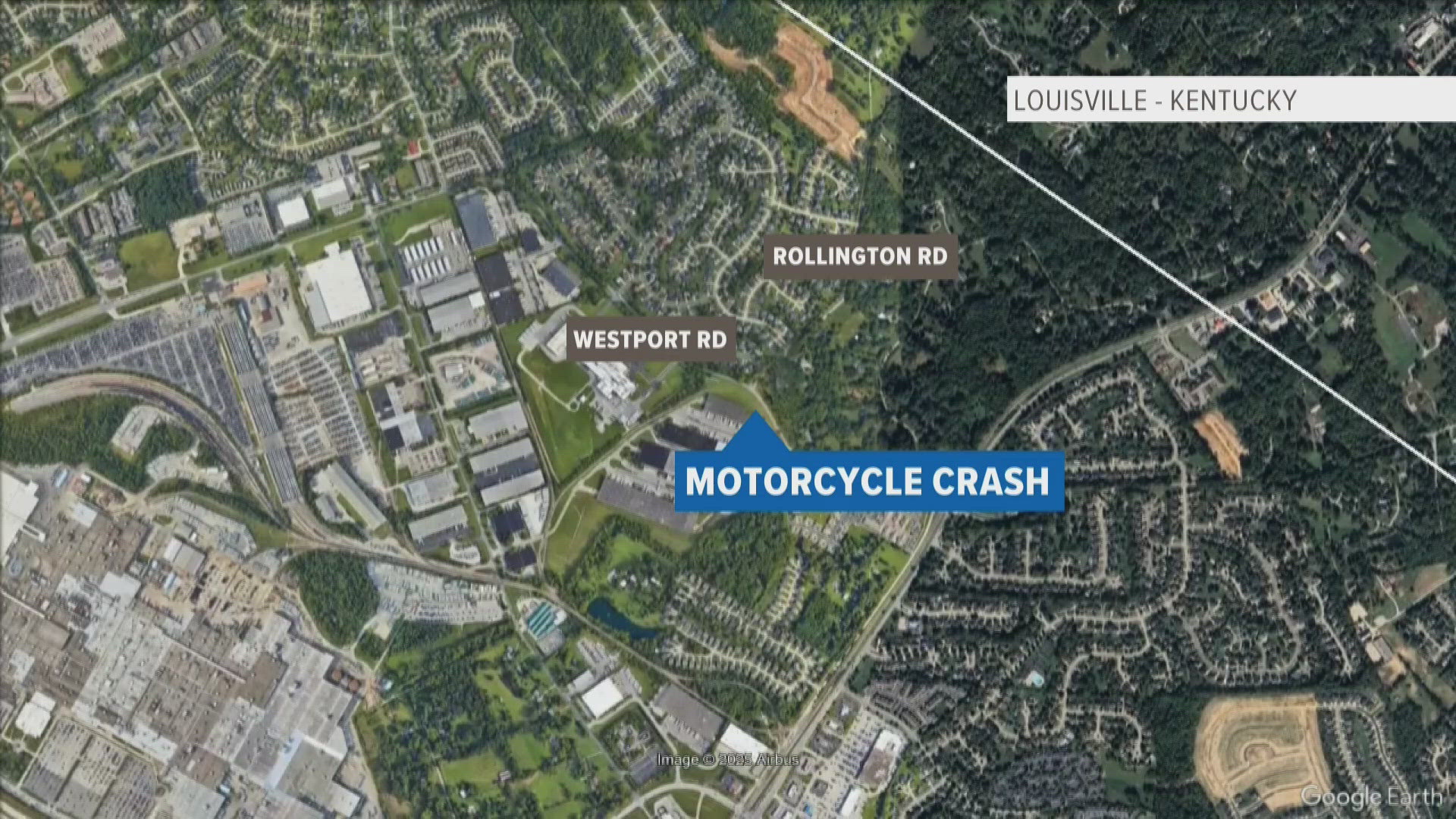 ​Louisville Metro Police said officers were called to the area of Westport Road and Rollington Road just after 2:30 p.m. on reports of a collision.