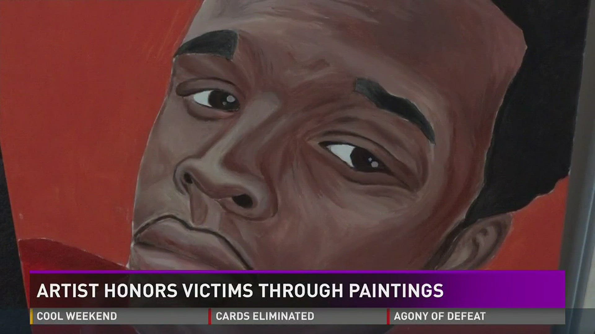 Artist honors victims through paintings