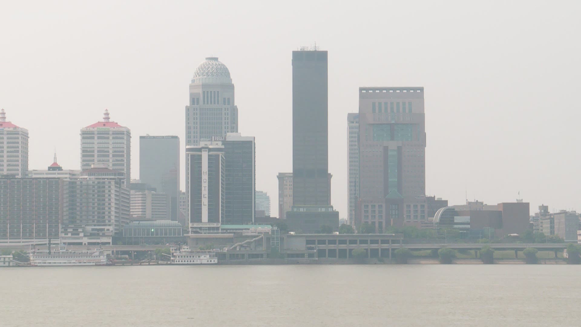 The smoky haze that can be seen around the Louisville area can be traced back to smoke from thousands of miles away.